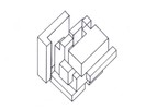 Axonometric of a figure originating from a cube.