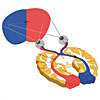 Schematic diagram of the binocular visual field mapped to eyes and optic nerves, extended through a horizontal section of brain depicting LGN, optic radiation, and primary visual cortex.