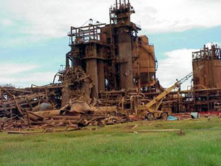 Photo of Gramercy Works Alumina Plant Explosion.