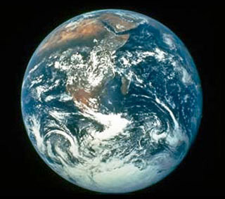 Satellite image of the Earth.