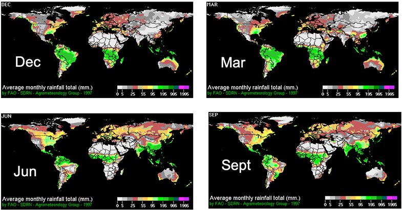 A map of monthly precipitation comparison.