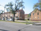 View looking south of the Lafitte housing project.