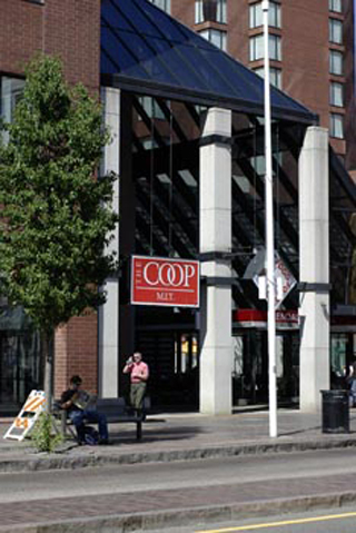 A photograph of the entrance to the MIT/Harvard Cooperative Society.